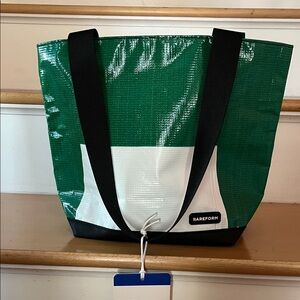 NWT Rareform Green and White Tote Bag
